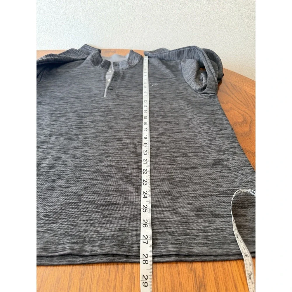 Callaway Sweater Mens XL Gray 1/4 Snap Button Closure Pullover Sweatshirt Golf‎